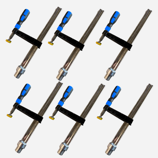 6-piece Fastening Clamp 120x300 Ø28 Set