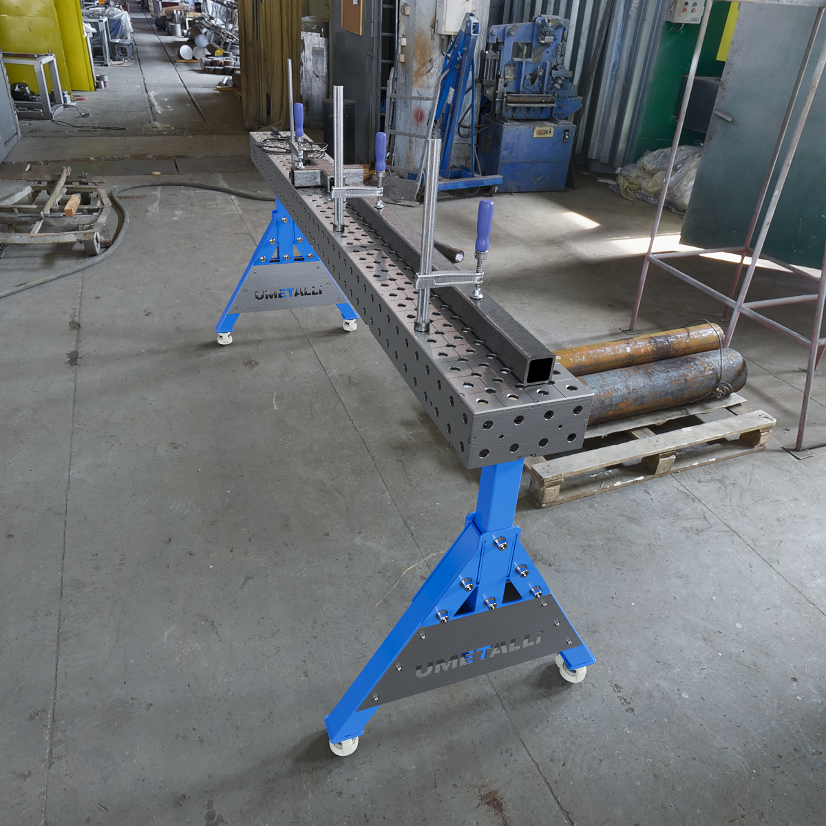 Supporto per saldatura 2000x200x100 su ruote 
